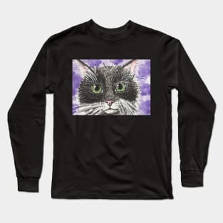 Cute cat face painting Long Sleeve T-Shirt